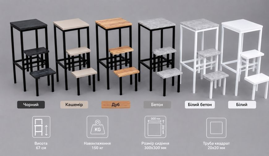 Посилений стілець-драбина, табурет-драбинка, табурет-сходи 3 ступені сd150-3 фото